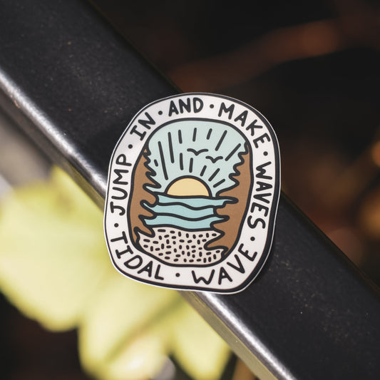 Jump In And Make Waves Sticker