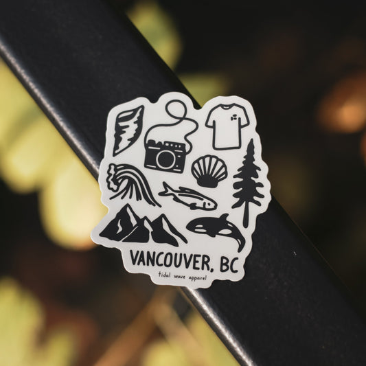 Vancouver Icons Sticker (Black and Cream)